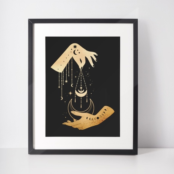 Wall Art Esoteric Celestial Mystic Hands Print Poster Unframed - Picture 5 of 5